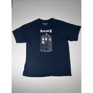 Vintage Doctor Who Promo Tee Size XL 2012 Navy White Short Sleeve T-Shirt Cotton